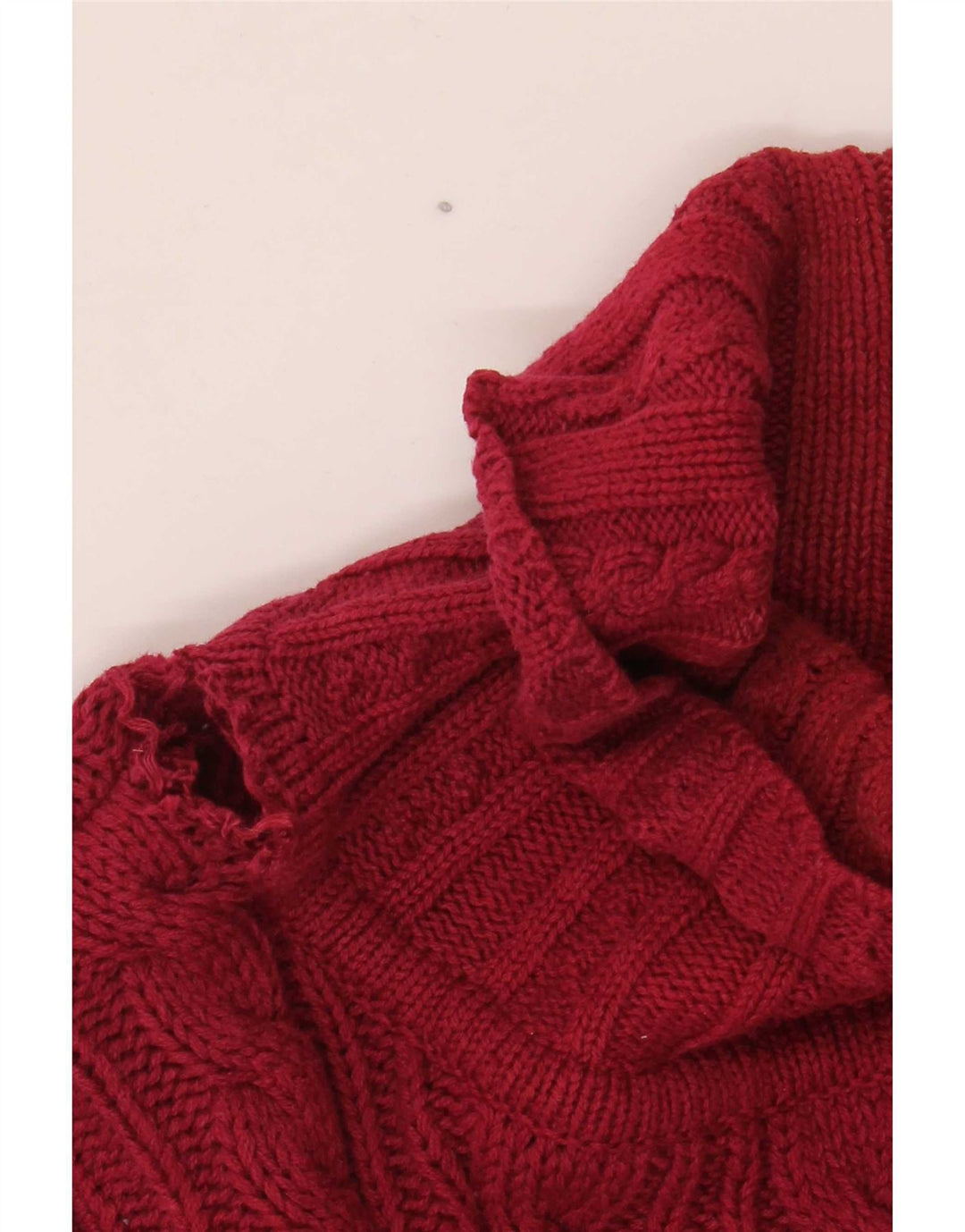 Męski sweter z golfem Eddie Bauer, duży, czerwony, bawełniany