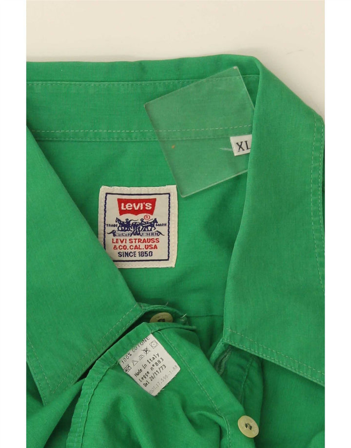 Koszula męska z krótkim rękawem Levi's XL, zielona bawełna