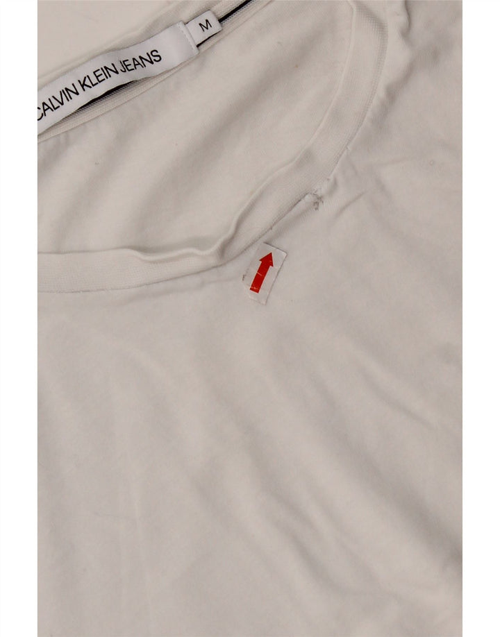 T-shirt damski CALVIN KLEIN Top UK 14 Średni biały