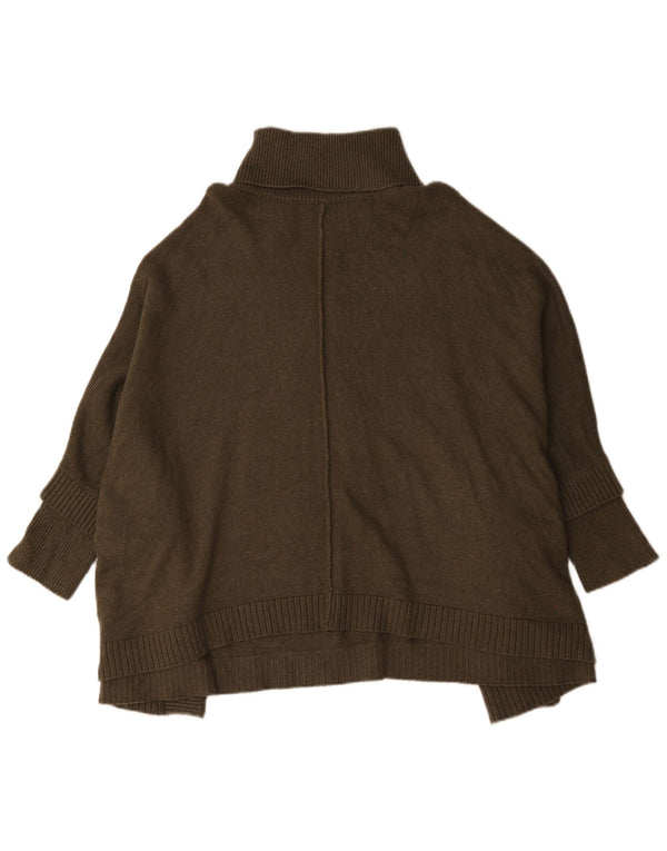 Damski sweter poncho Joules Oversize UK 14, średni khaki, wiskoza