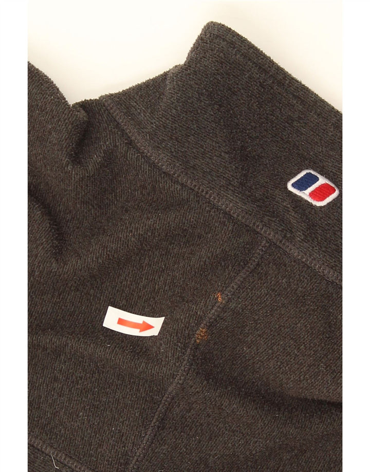 Męski sweter polarowy Berghaus z zamkiem błyskawicznym, duży, zielony, nakrapiany poliester