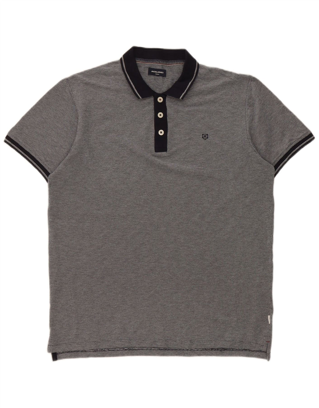 Męska koszulka polo Jack & Jones, duża, granatowa, bawełniana