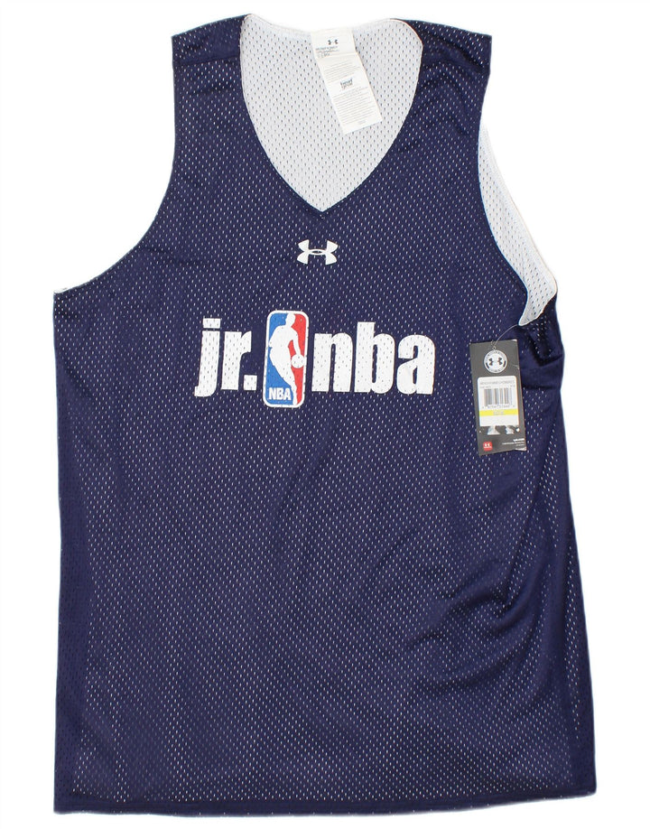 Męska kamizelka z grafiką UNDER ARMOUR o luźnym kroju, średnia, granatowa