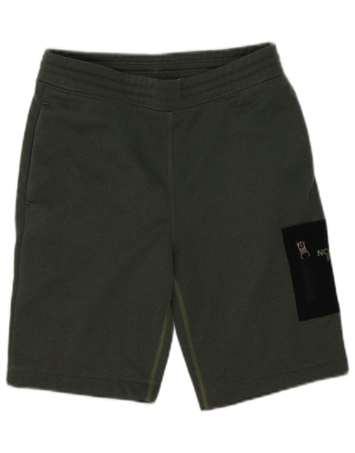 THE NORTH FACE Boys Sport Shorts 9-10 Years Medium Khaki Polyester
