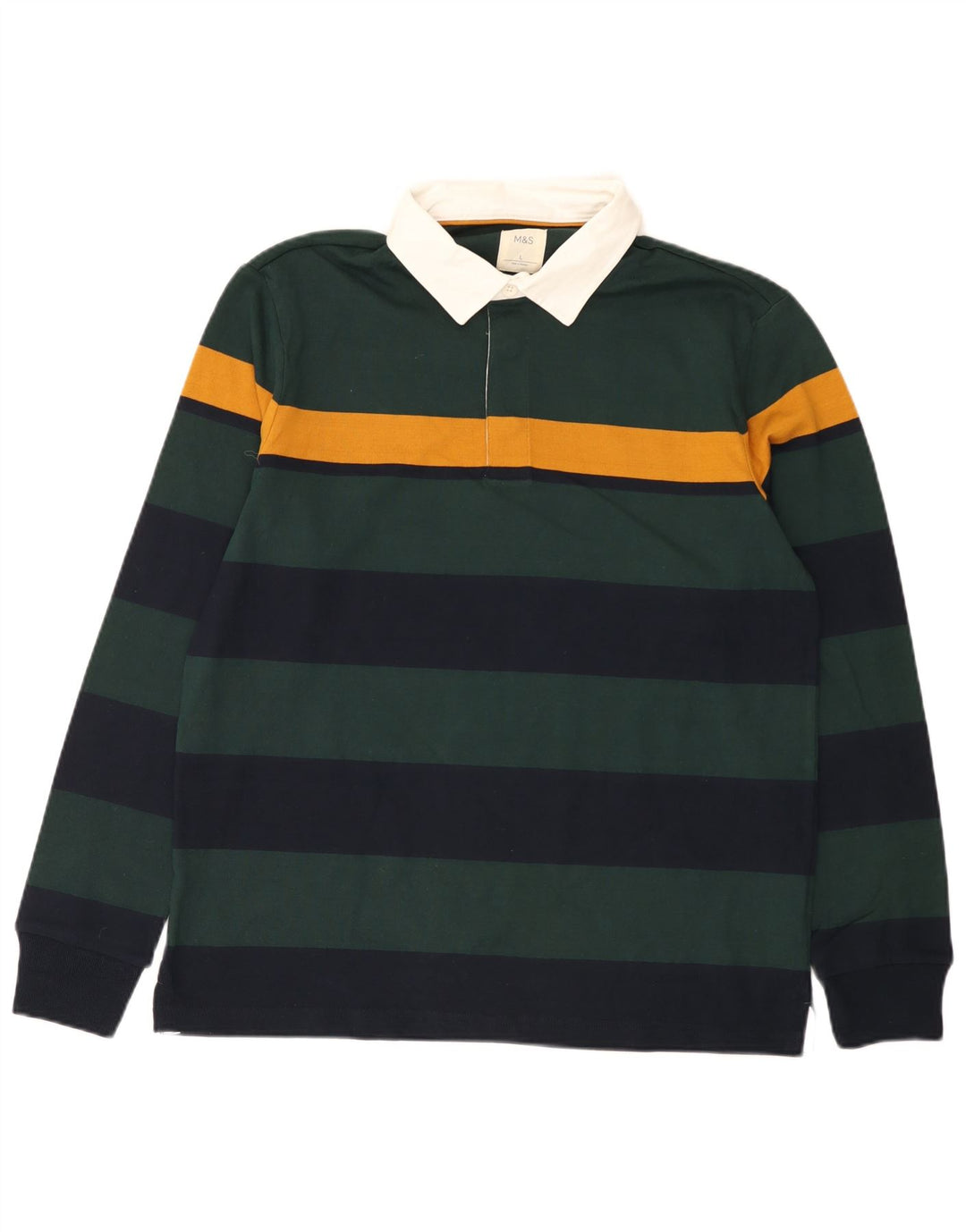 Męska koszulka polo do rugby Marks & Spencer w duże, wielokolorowe paski