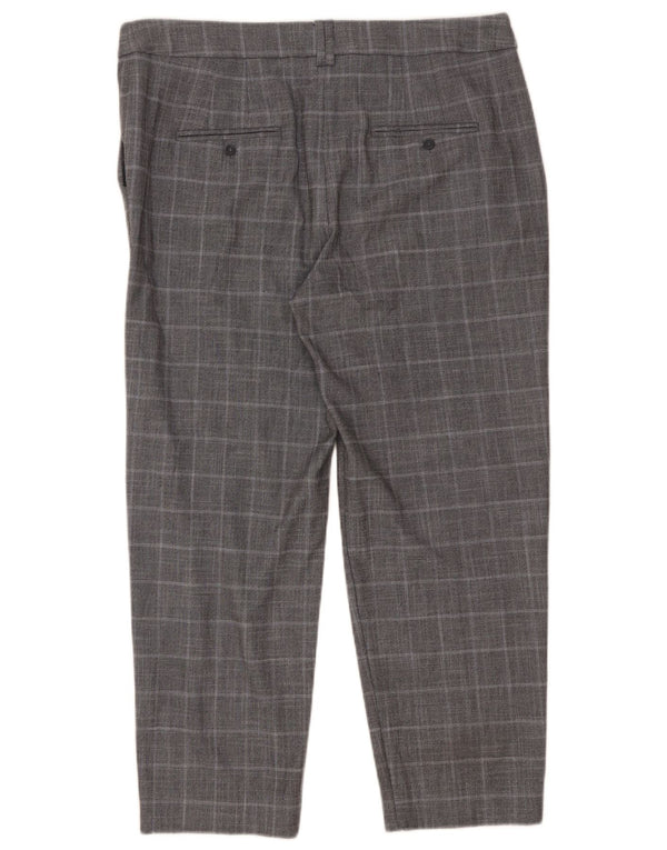 Spodnie męskie Marks & Spencer UK 14 Large W34 L26 Szare pepitka