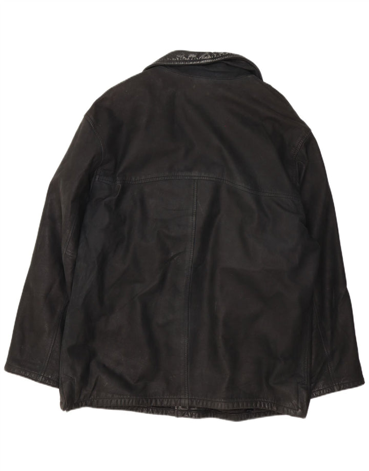 Vintage męska skórzana kurtka UK 42 XL czarna skóra