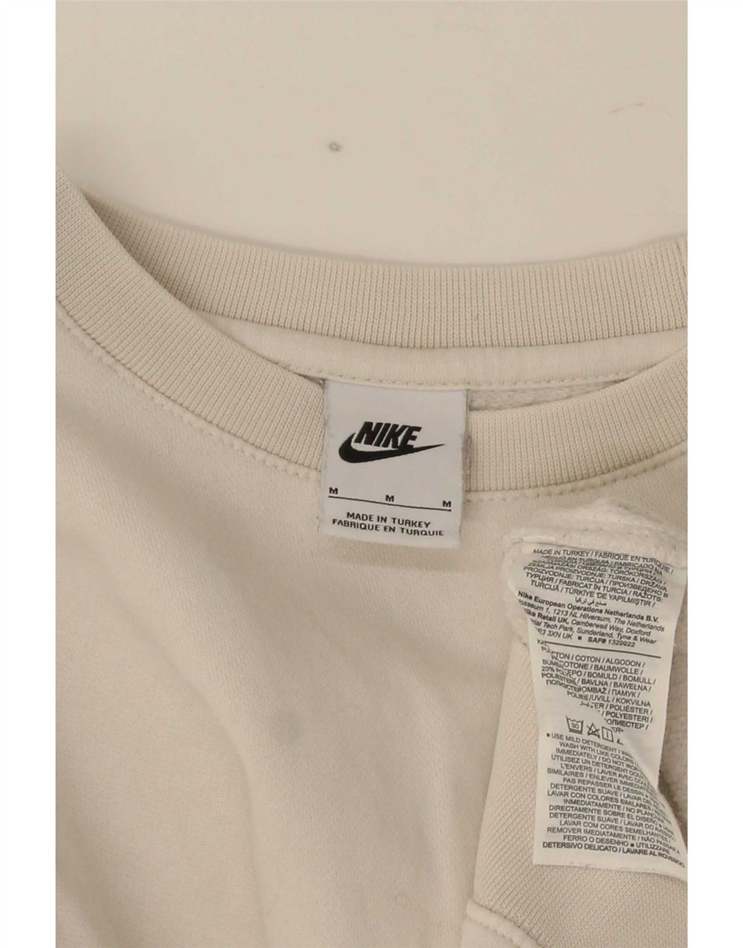 Męska bluza z grafiką Nike, średnia, biała, bawełniana