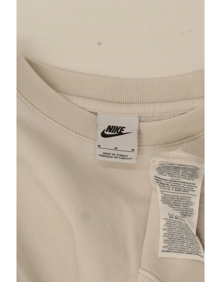 Męska bluza z grafiką Nike, średnia, biała, bawełniana