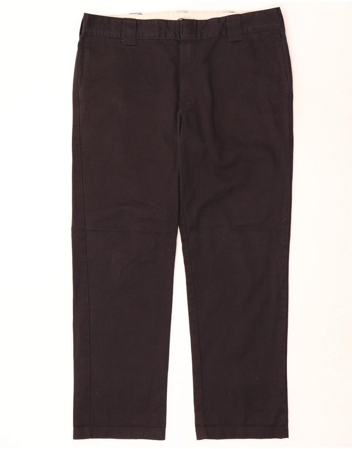 Męskie spodnie typu slim, proste chino Dickies W38 L32, czarny poliester