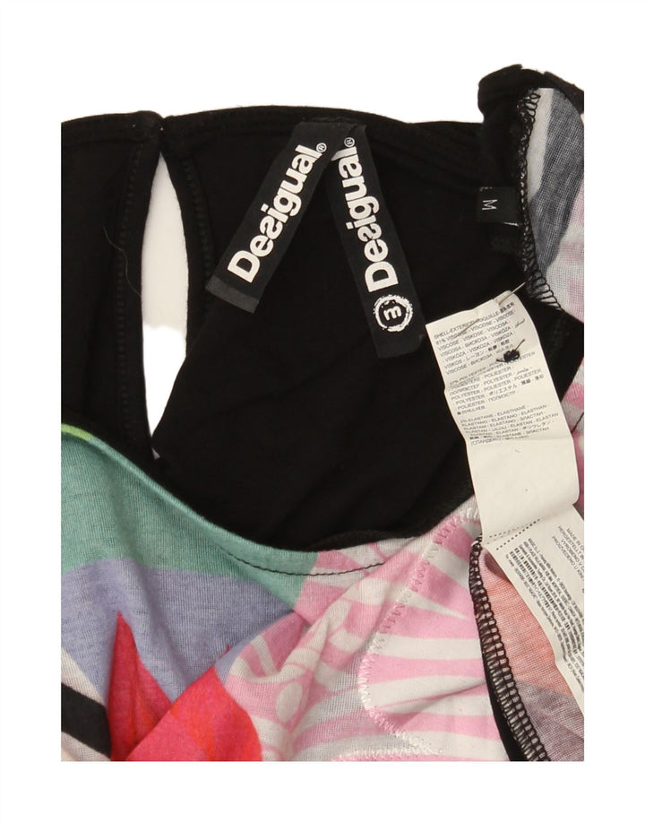 Damska bluzka z grafiką Desigual Top UK 14 Medium, wielokolorowe kwiaty