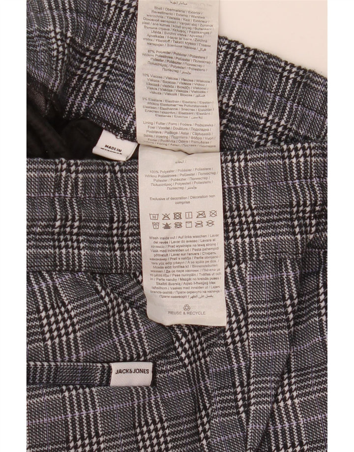 Męskie spodenki chino Jack & Jones, małe W29, szary poliester w kratę