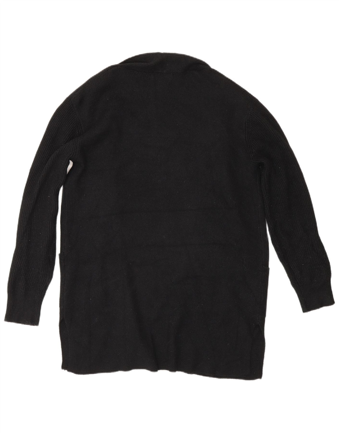 Marks & Spencer Damski sweter rozpinany o przedłużonym fasonie, UK 10, mały, czarny
