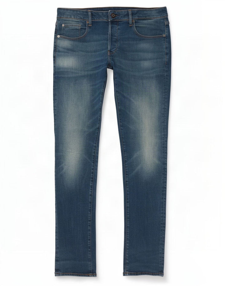 G-Star Męskie 3301 Slim Jeans W34 L34 Niebieska bawełna