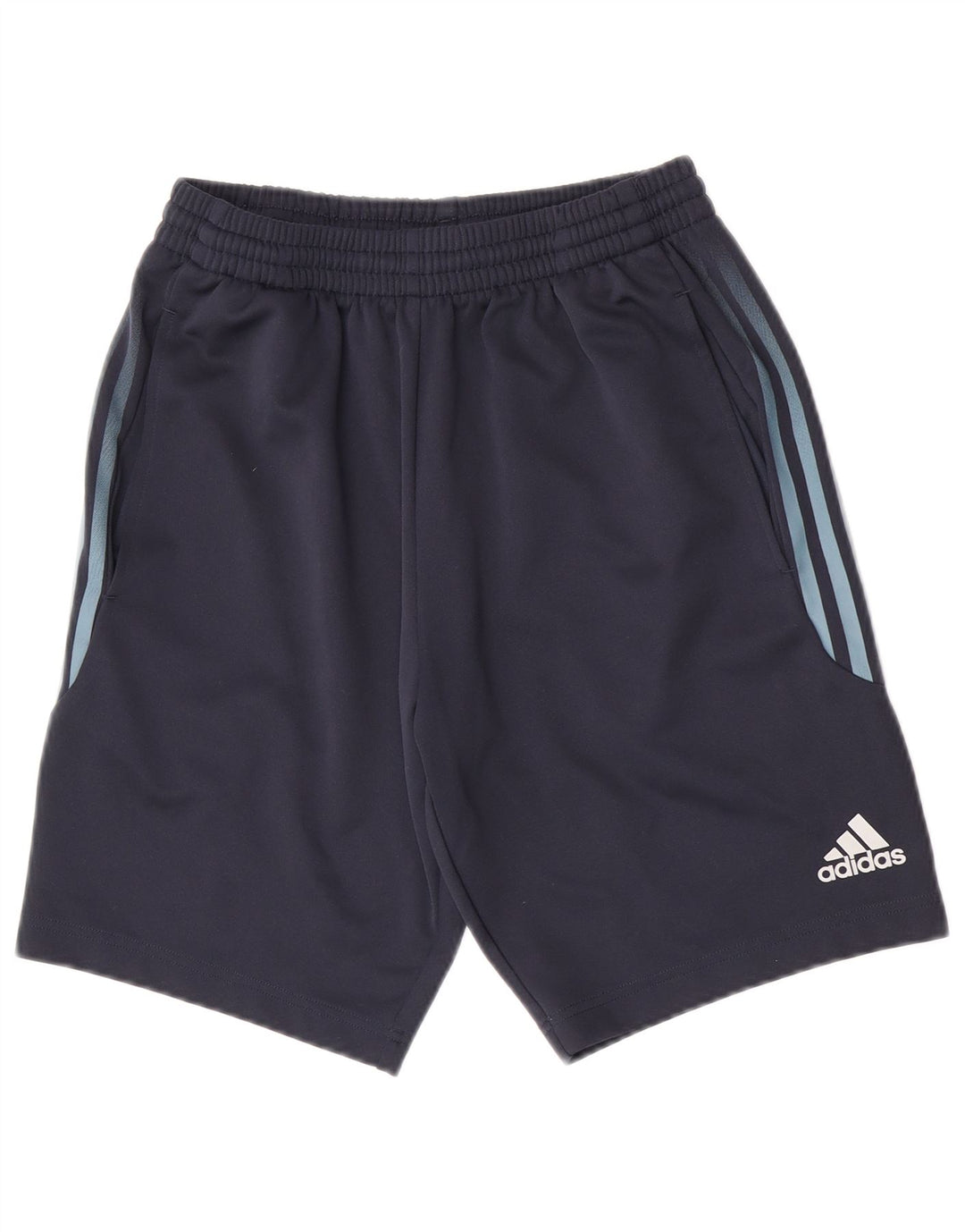 Męskie spodenki sportowe Adidas Climalite, średni granatowy poliester