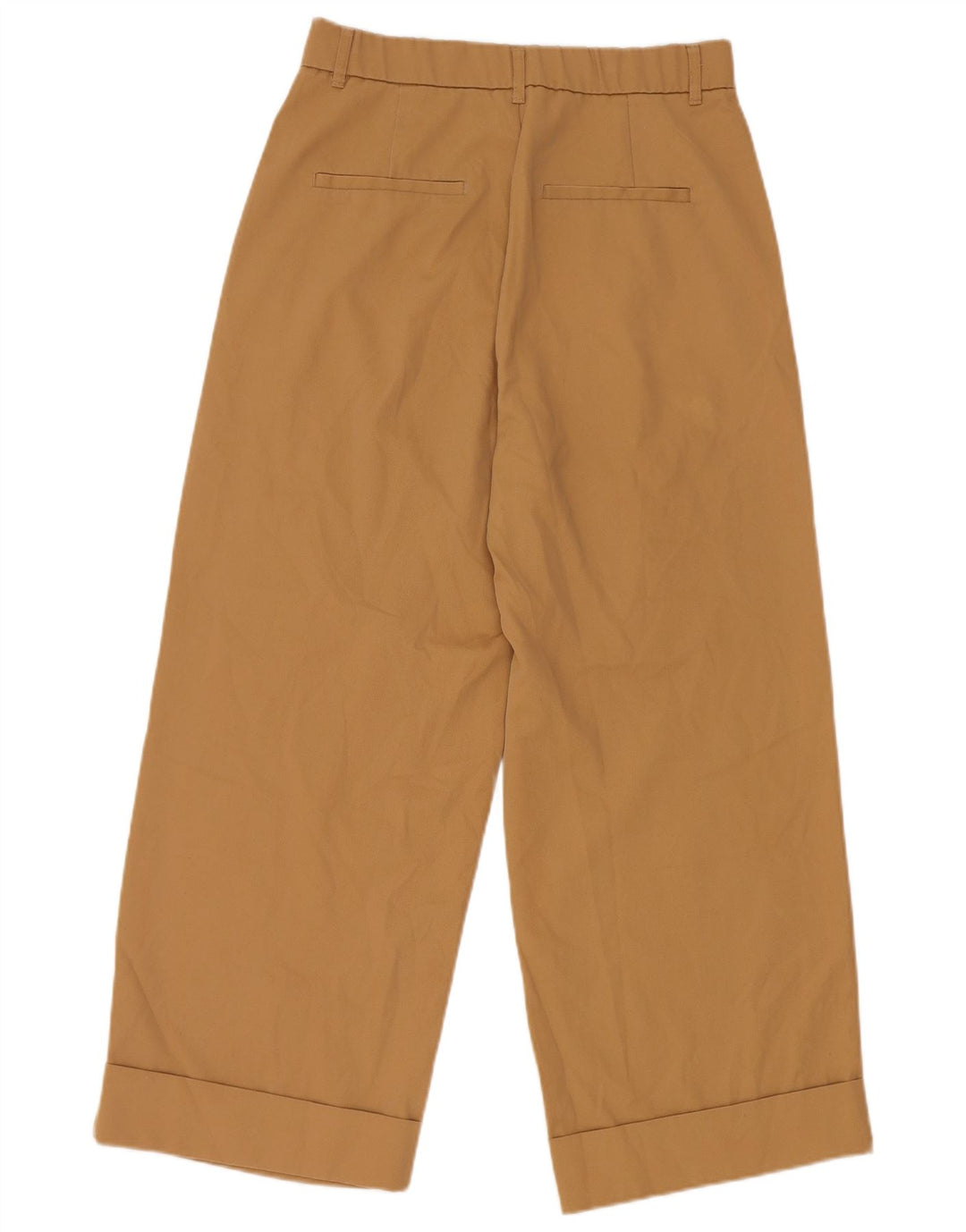 Damskie spodnie chino z szeroką nogawką ZARA, średnie W30 L26, beżowe