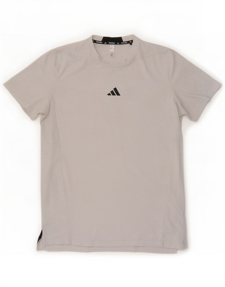T-shirt męski Adidas, duży, szary, poliester