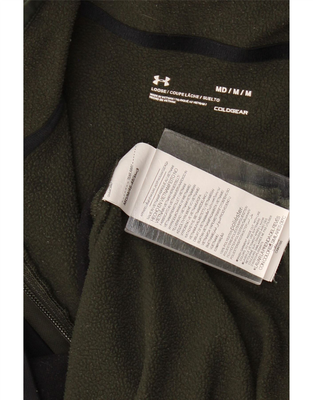 Męski sweter z grafiką UNDER ARMOUR Cold Gear, kolor khaki