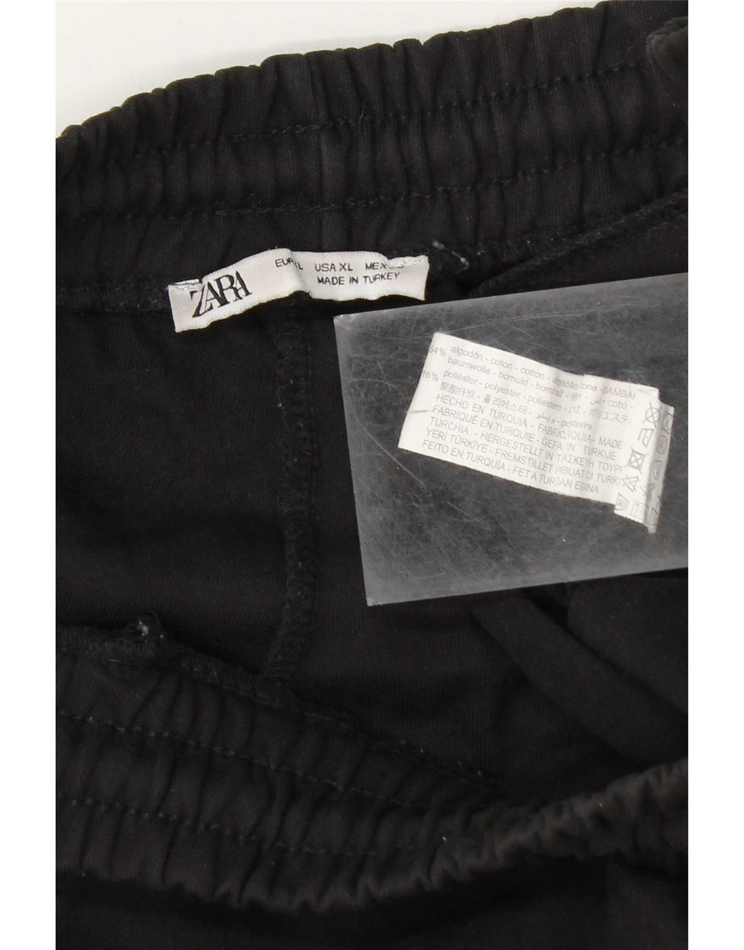 Męskie spodenki sportowe Zara XL, czarne, bawełniane