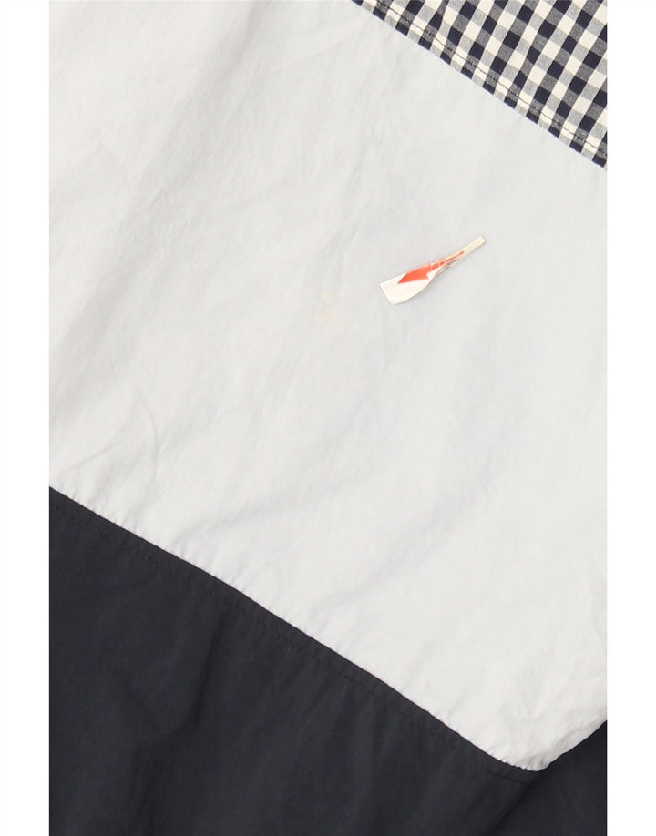 Męska kurtka przeciwdeszczowa Lyle & Scott UK 46 3XL Granatowy Nylon z blokami kolorów