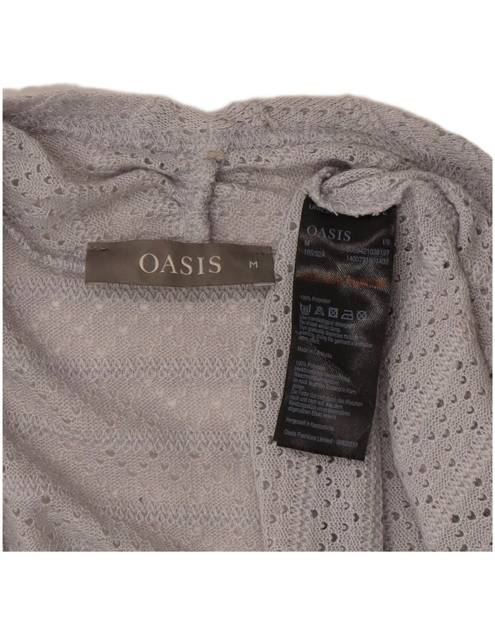 Damski otwarty kardigan Oasis UK 12, średni szary poliester