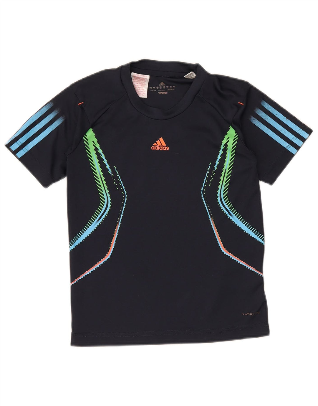 T-shirt chłopięcy ADIDAS na 9-10 lat, granatowy, geometryczny poliester