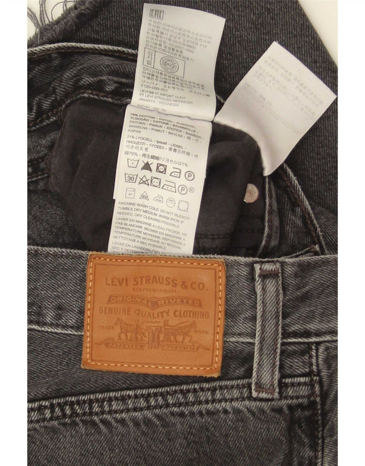 Damskie jeansy Levi's z wysokim stanem, rozkloszowane W30 L26, szara bawełna