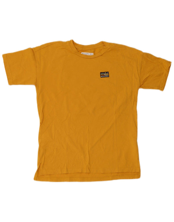 Chłopięcy T-shirt z grafiką Abercrombie & Fitch 13-14 lat, żółty, bawełniany