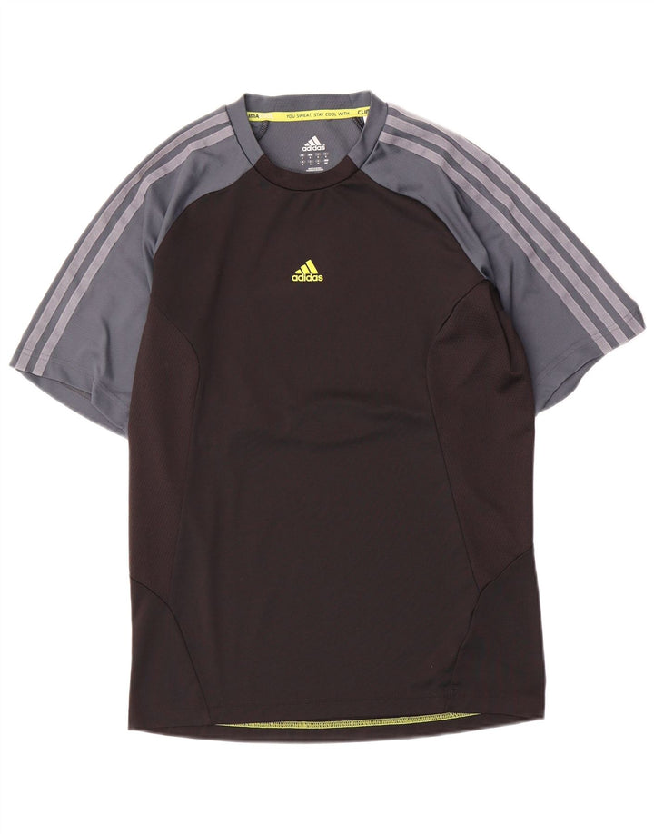 Adidas Męska koszulka Climacool Top, mała, czarna, z blokami kolorów
