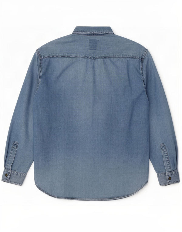 Casucci Mens Denim Shirt Small Blue
