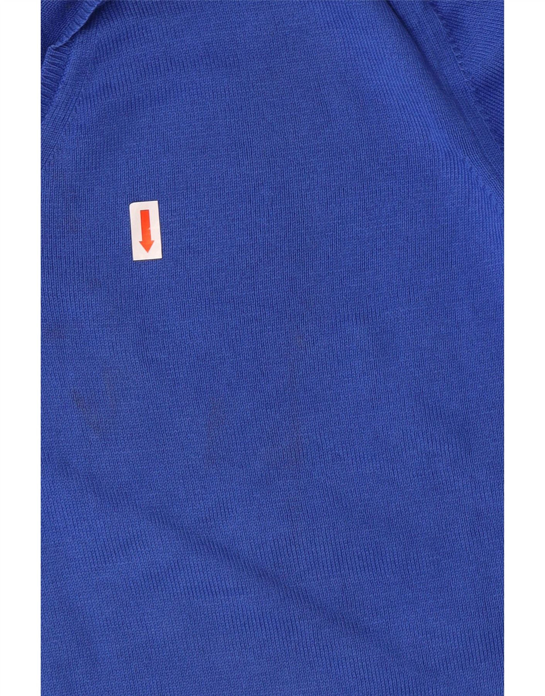 Męski sweter Zara z dekoltem w kształcie litery V, średnioniebieski, bawełniany