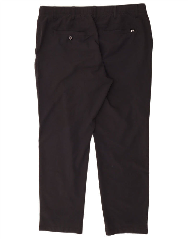 Męskie proste spodnie chino Under Armour W40 L30, czarny poliester