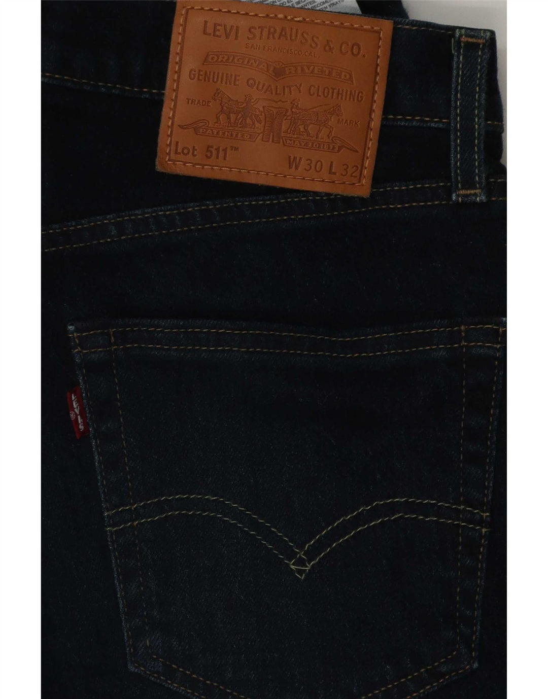 Męskie jeansy Levi's 511 Slim W30 L32 Granatowa bawełna