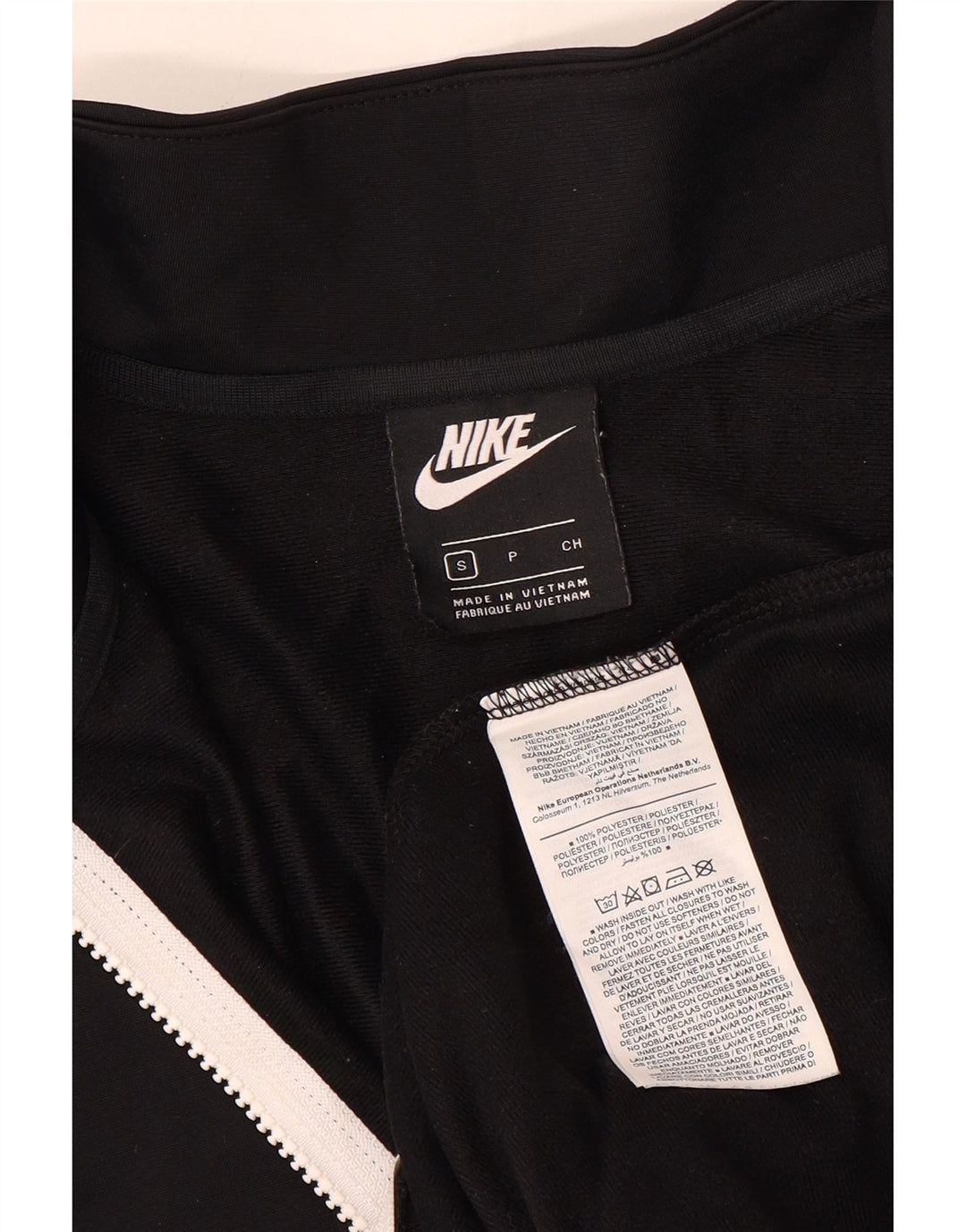 Damska kurtka dresowa NIKE UK 10, mała, czarna, poliester