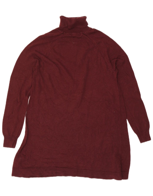 Marks & Spencer Damski sweter z golfem, UK 10, mały, bordowy