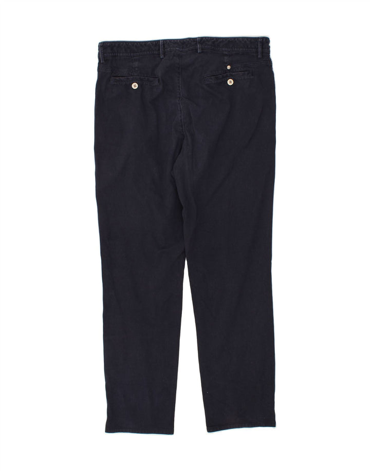Męskie spodnie typu slim casual MASSIMO DUTTI W34 L30 granatowe