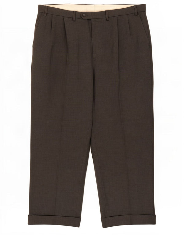 Męskie spodnie casual Marks & Spencer W40 L29 Szary poliester