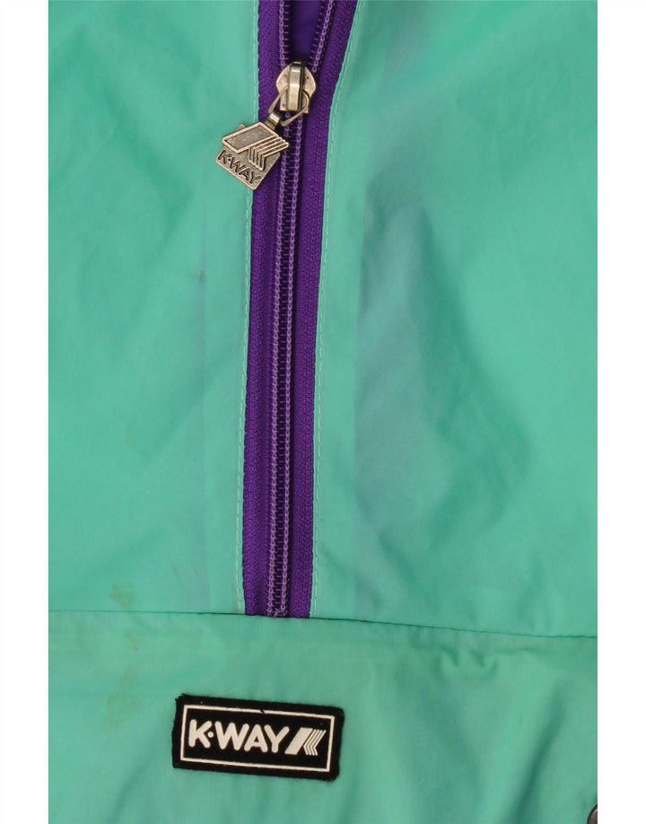 K-WAY Dziewczęca kurtka przeciwdeszczowa z kapturem i kapturem, w wieku 8-9 lat, w kolorze zielonym