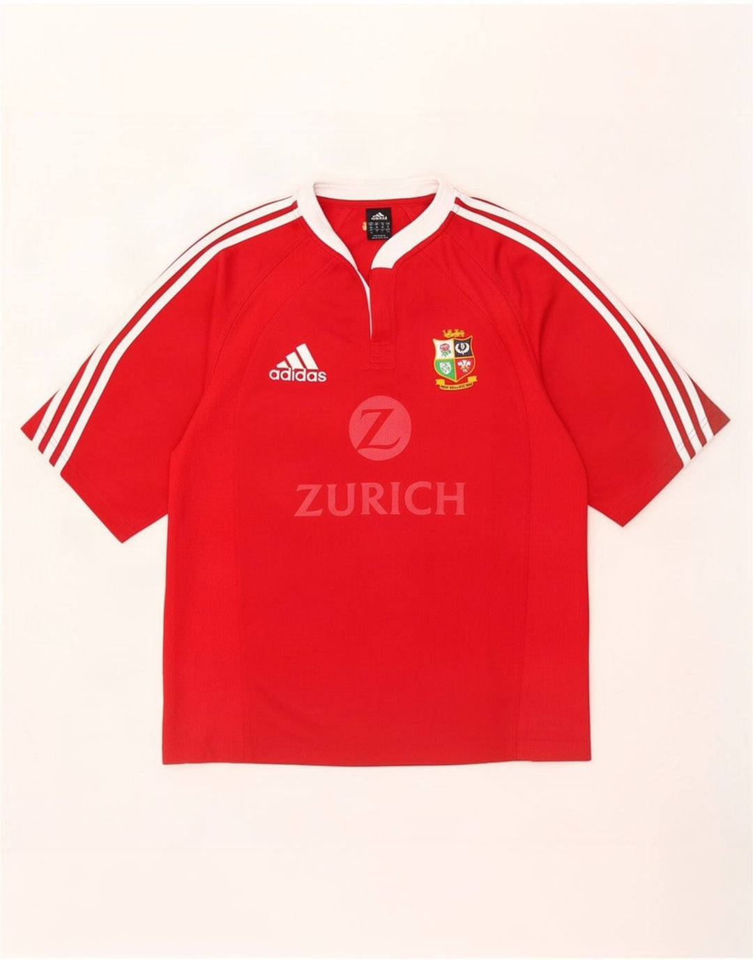 Męska koszulka z grafiką Adidas Zurich Top, średnia, czerwona, poliester z blokami kolorów