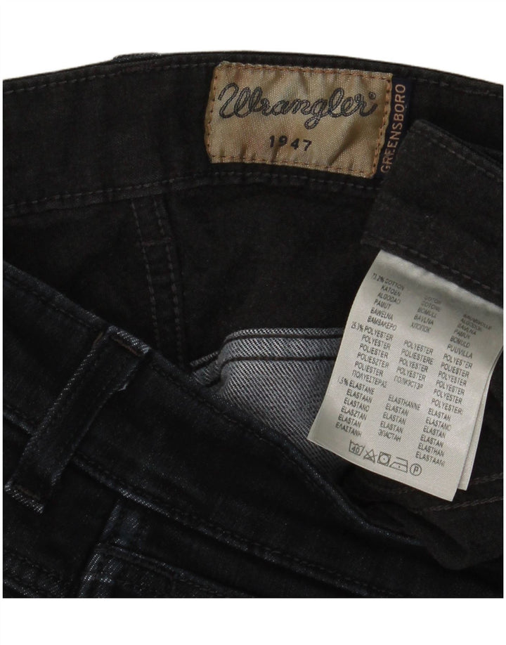 Męskie proste dżinsy Wrangler W32 L28, czarna bawełna