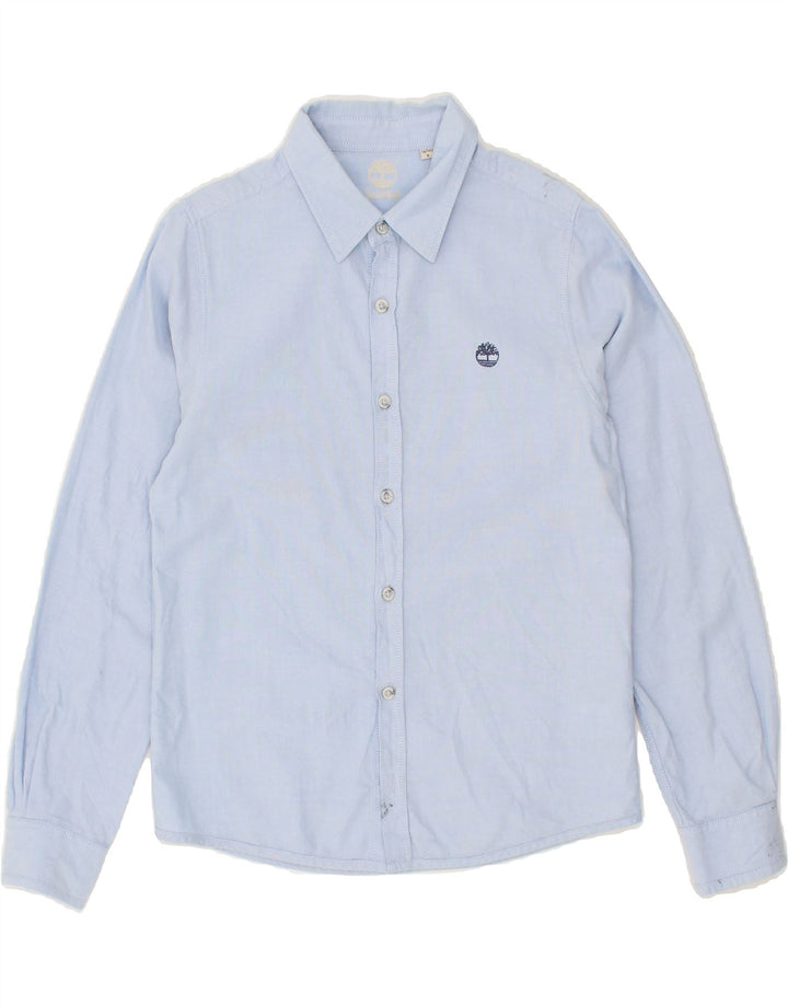 TIMBERLAND Boys Shirt 13-14 Years Small Blue Cotton Vintage Timberland and Second-Hand Timberland from Messina Hembry 