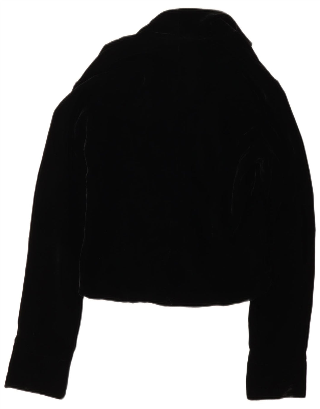 Aksamitna marynarka damska VINTAGE zapinana na 3 guziki UK 12, średnia czarna