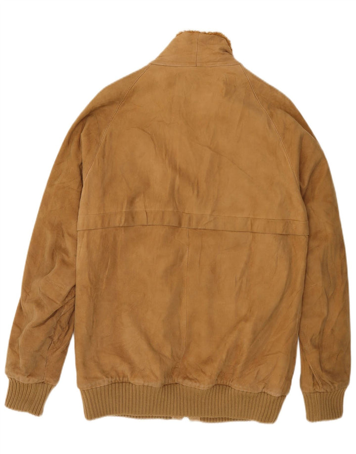 Męska kurtka shearling VINTAGE UK 38 średni brąz