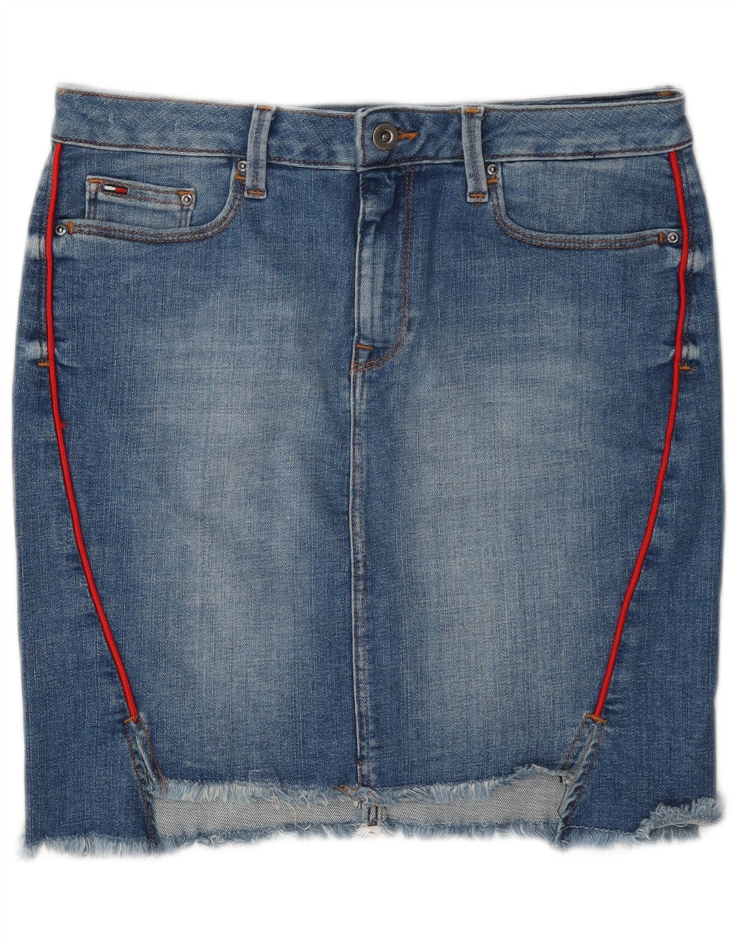 Damska mini spódniczka dżinsowa Tommy Hilfiger, średnia W28, niebieska bawełna