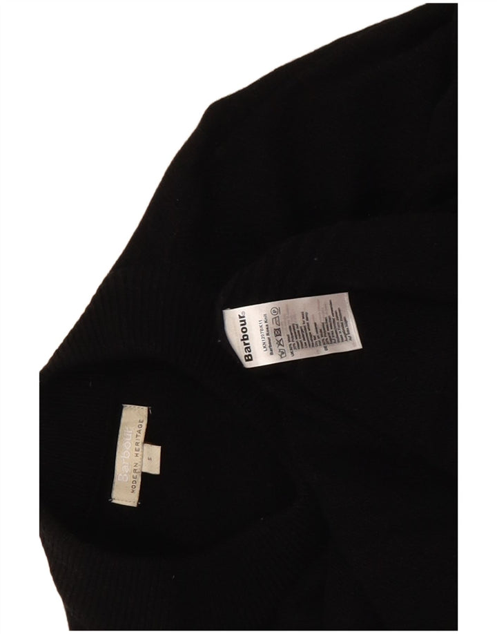 Damski sweter z długim rękawem Barbour z golfem UK 10 Small Black