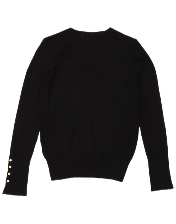 Damski sweter z okrągłym dekoltem Zara UK 10 Small Black Wiskoza
