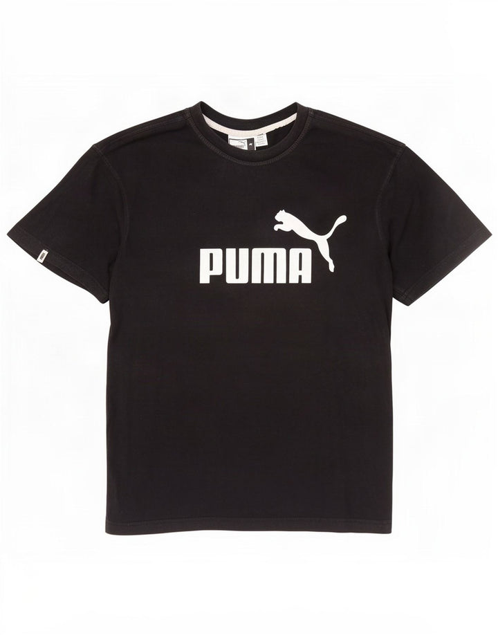 Męska koszulka z grafiką Puma, średnia czarna bawełniana