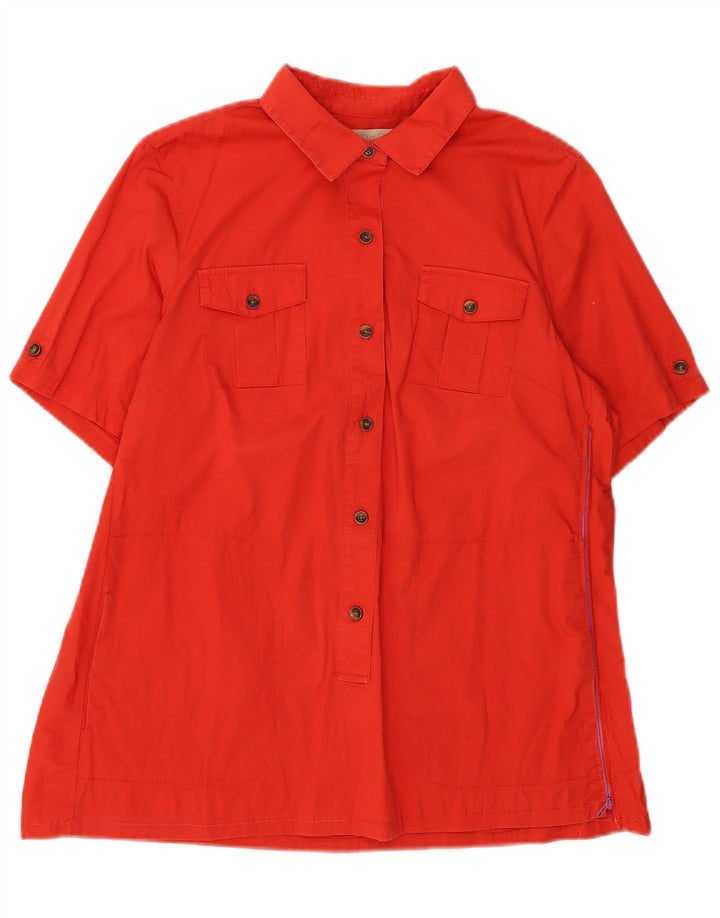 Damska koszula pulowerowa BANANA REPUBLIC Petite z krótkim rękawem US 6, średnia czerwień