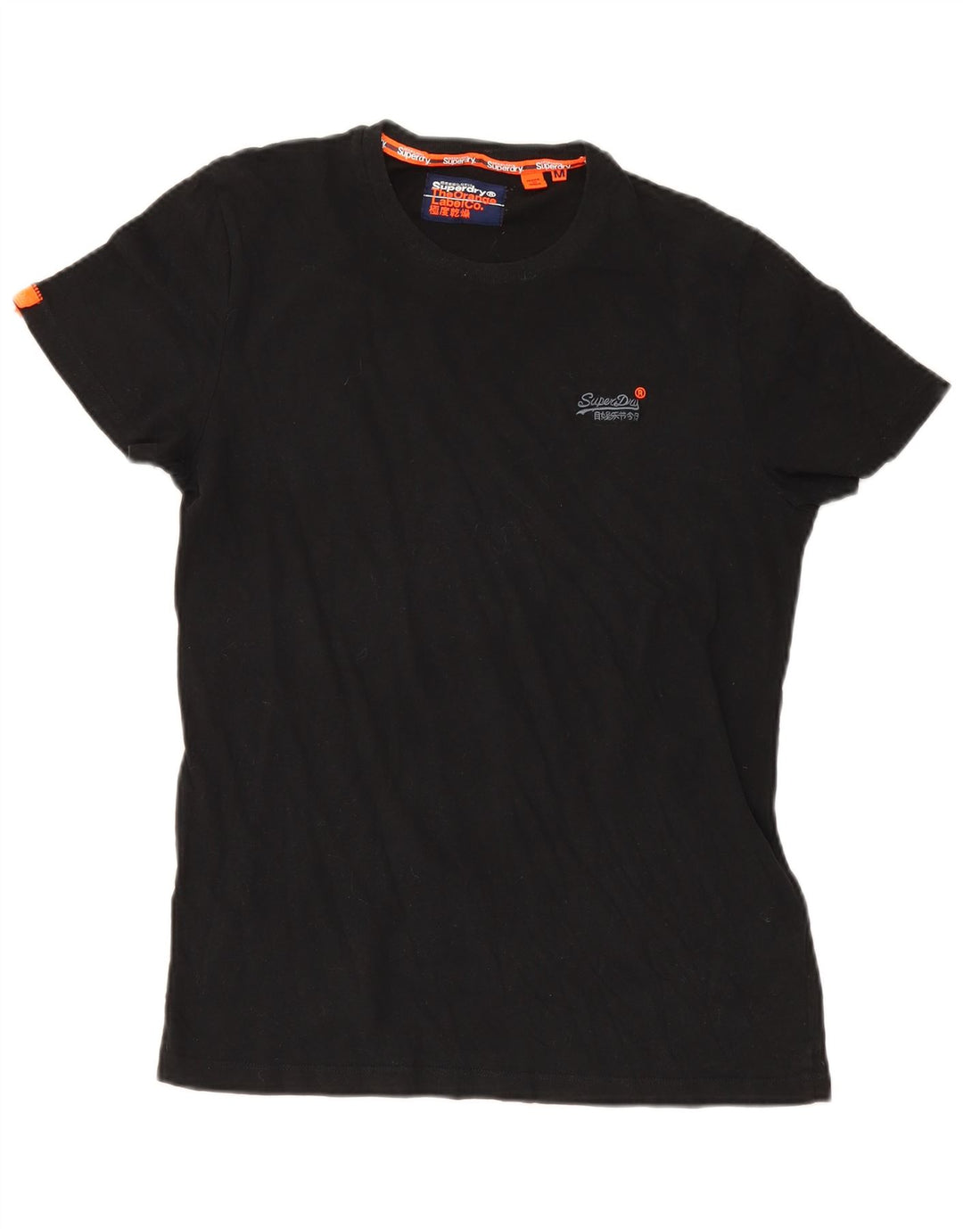 T-shirt męski Superdry, bawełniany, średni czarny