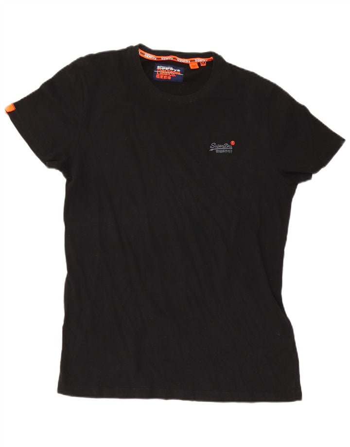 T-shirt męski Superdry, bawełniany, średni czarny